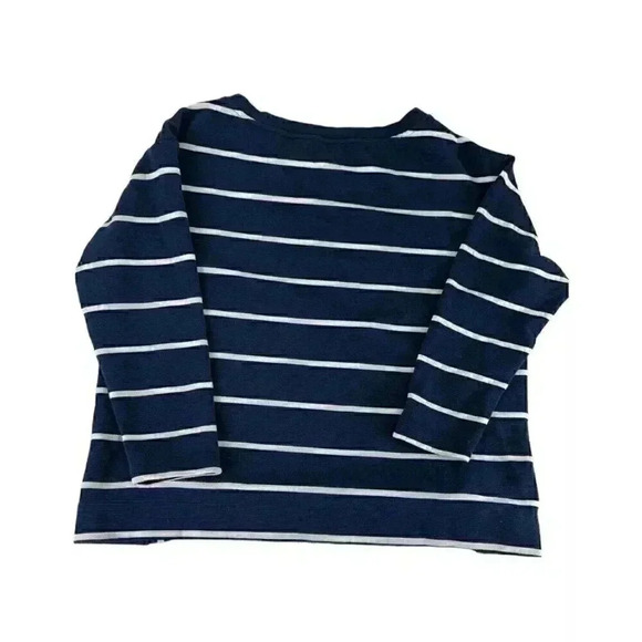 Loft’s Lou & Grey navy stripped sweater with side snaps women’s size XL - Picture 3 of 7